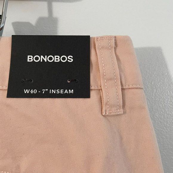Bonobos Chino Shorts Cockatoo Blush Pink 7" Men's Size 40 NWT - Picture 8 of 13